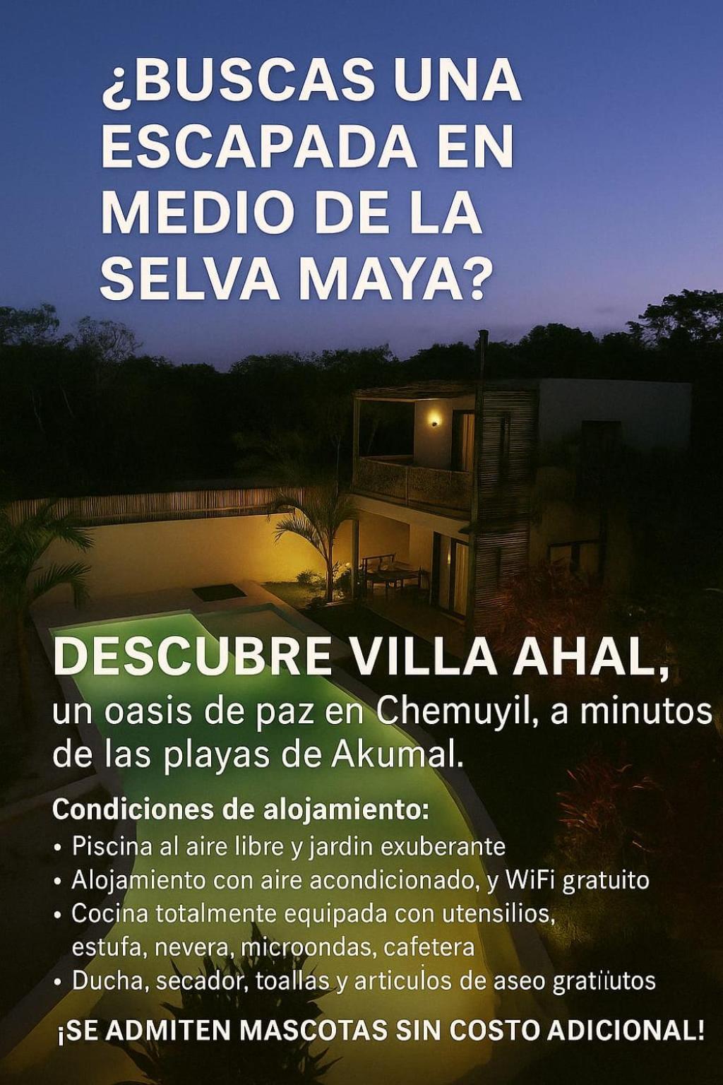 Villa Ahal, Chemuyil Exteriör bild